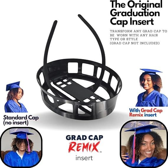 3-pack Grad Cap Remix Stödram för studentmössa – Passar alla frisyrer, Unisex