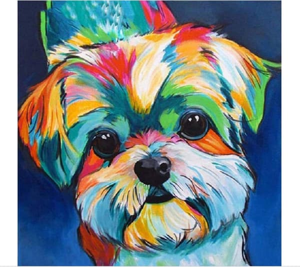 Diamantmaleri, Hund 5D Diamantmaleri Sæt, Diamantbroderi