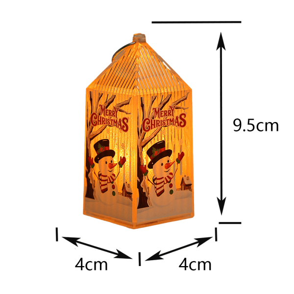 Christmas LED Lantern Light, Small Portable Flameless Lantern