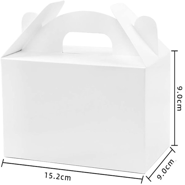t för bakverk EINNENFFER, 24 stycken Konditorivaror Förpackningar av Kartong, 15,2 x 9 x 9 cm, Lämplig för födelsedagsfester, förpackning