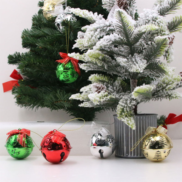 8 PCs Decorative Round Bells - Metal Jingle Bells for Party,