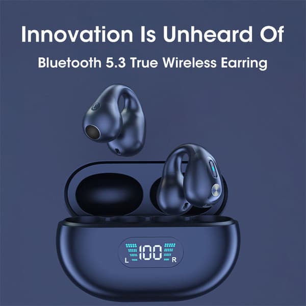 INF Trådløse open-ear hovedtelefoner Bluetooth 5.2 Sort