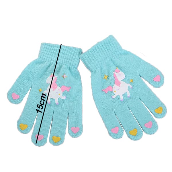 Barnhandskar, stickade vinterhandskar stretchiga helfingerhandskar vantar för pojkar och flickor style 2