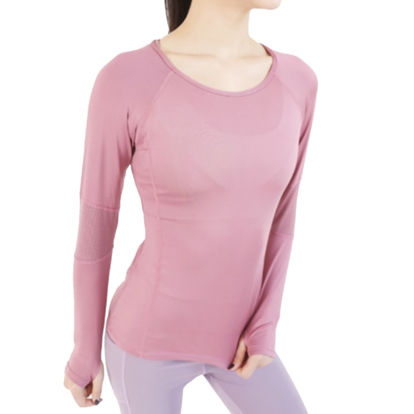 Långärmade träningströjor för kvinnor atletisk skjortor med