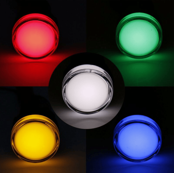 Sæt af 5, LED indikatorlys AD105-22D/S - 22mm 220VAC 20mA - Rød