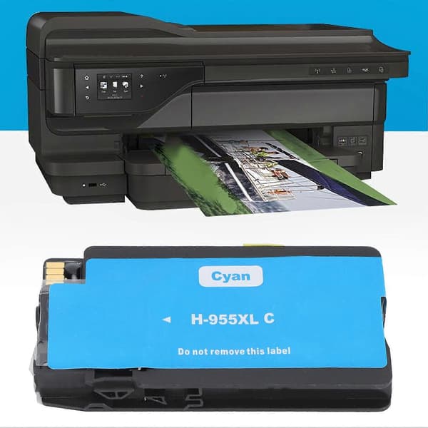 Blækpatronudskiftning til OfficeJet Pro 7720/7730/7740/8210/8216/8710/8720/8730955XL Blå
