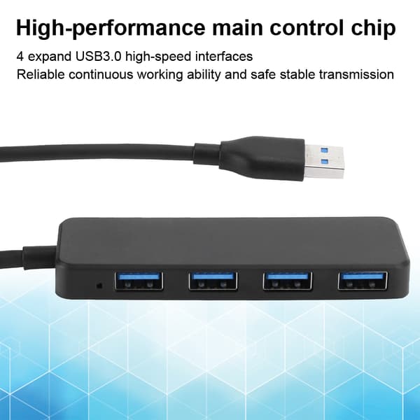 Bærbar Data Hub 4 Port USB 3.0 Splitter Høj Hastigheds Transmission Plug And Play Multi Funktions Hub Til Laptop Macbook Surface Pro PS5 Xbox Mini