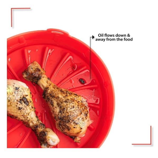 19 cm silikoneindsats til airfryer, silikonegrydeudskiftning