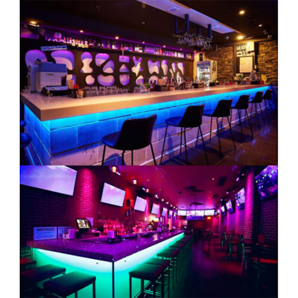 5M LED RGB-ljusladdningsbar ljusremsa med fjärrkontroll