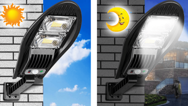 100w Opgraderet Vandtæt Udendørs Solcellegadelys Led Til Have