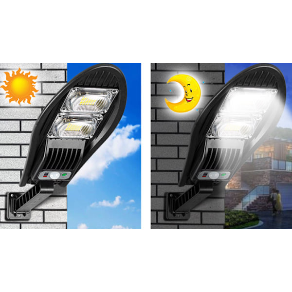 100W Oppgradert Vanntett Utendørs Solcelle Gatebelysning LED For Hage