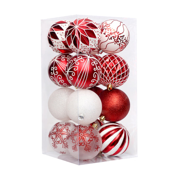 16pcs Christmas Balls Ornaments Shatterproof Colorful