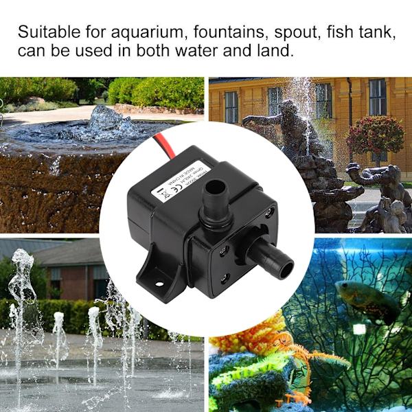 DC 12V Ultra-tyst borstlös motor nedsänkbar vattenpump