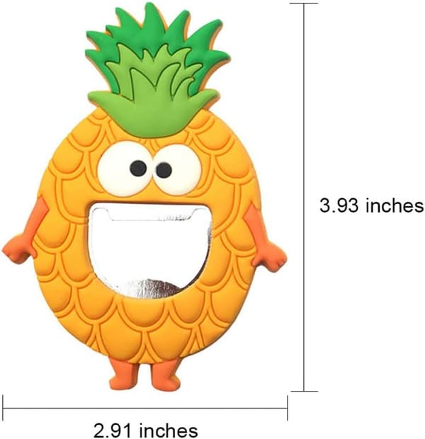 Ananas-avaaja, luova silikoninen magneettinen pullonavaaja