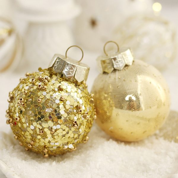 6cm Christmas Decorations, 25pcs Xmas Tree Hanging Ball Xmas