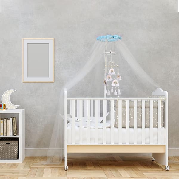 Baby Seng Mobile Nyfødt Børneværelse Hængende Mobile Regnbue Seng Mobile