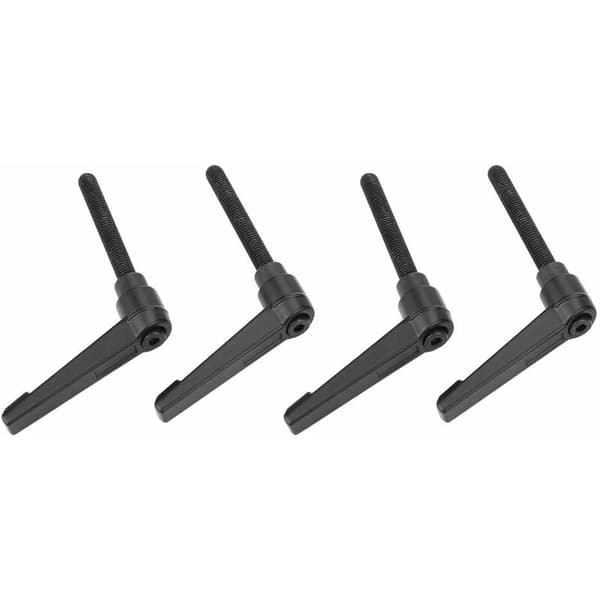 4 stk. Klemmehåndtag, Justerbar M8 Rustfrit Stål Han Gevind
