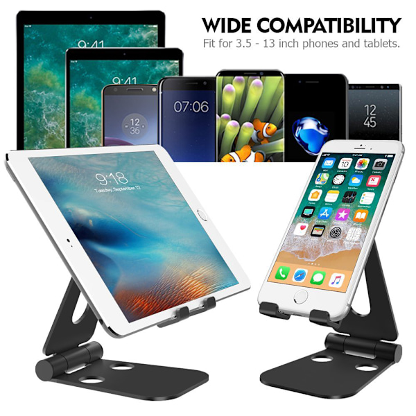 Multi-vinkel Tablet Stativhållare, Justerbar iPad Stativ, Mobiltelefon Stativ, iPhone Stativ, Nintendo Switch Stativ, iPad Pro Stativ, iPad Mini