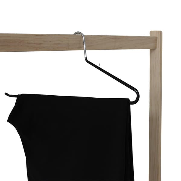 Liukumattomat PVC-pinnoitetut metallivaatteiden ripustuskoukut 35 cm 2 kpl, musta