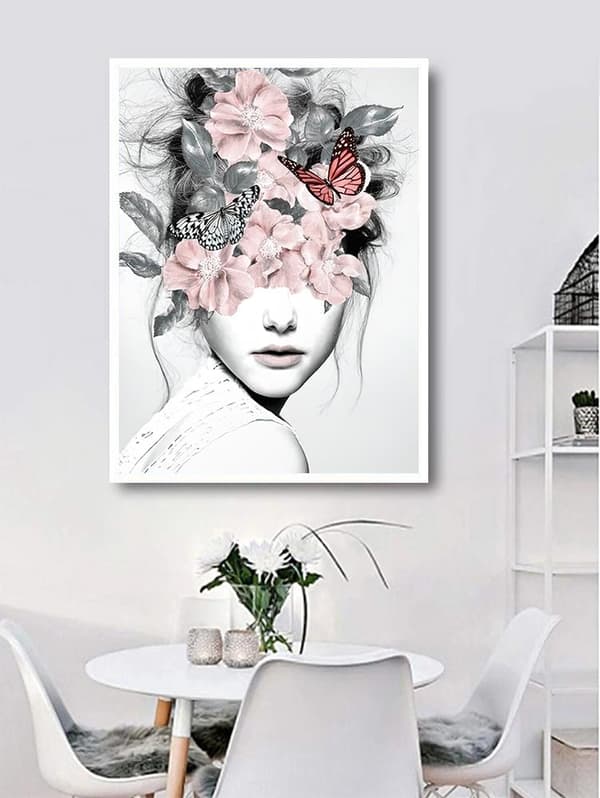 Diamantmaling - 5D DIY, 30x40cm, Kvinne