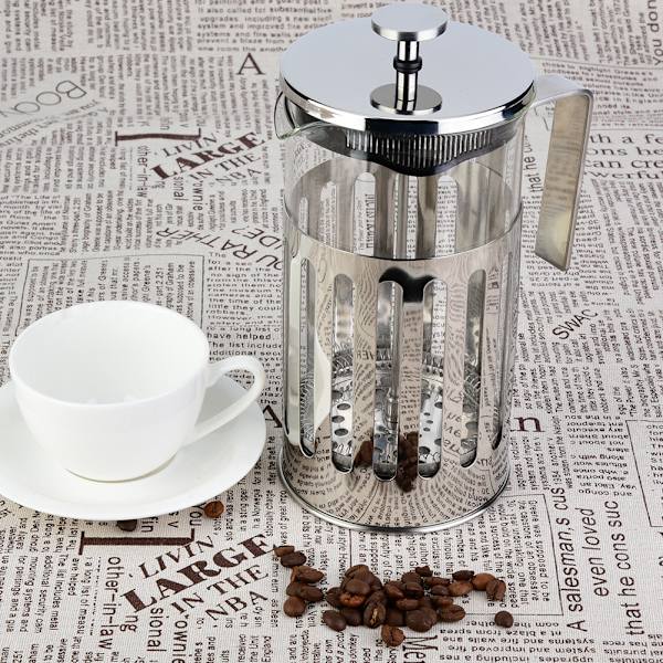 Rostfritt stål glas fransk press filter kaffebryggare hushåll