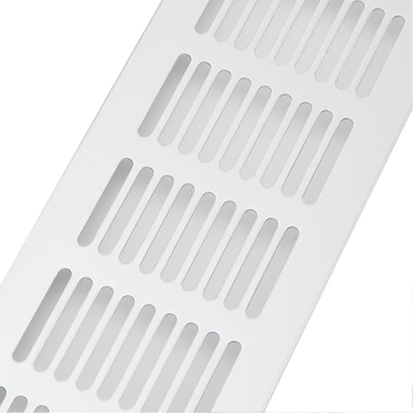 2 stk. luftventilasjonsrist i aluminiumslegering, rektangulær ventilasjonsplate for skap, skoskap, garderobeskap 80x450mm
