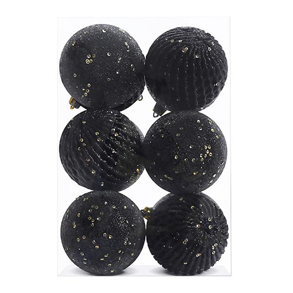 3.15" Christmas Ball Ornaments 12 pcs Glitter Sequin Foam Ball