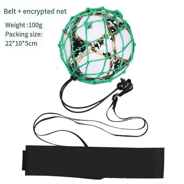 Grønn Bærbar Ballpose, Fotballnettpose, Fet Kryptering + Belte