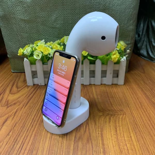 Ekstra-stor hovedtelefonhøjttaler: Store 2. generations TWS Macaron-øretelefoner + Dock Bluetooth-højttaler