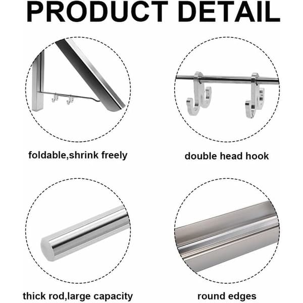 Balkon Foldbar Tøjstativ uden Perfekt Rum Aluminium