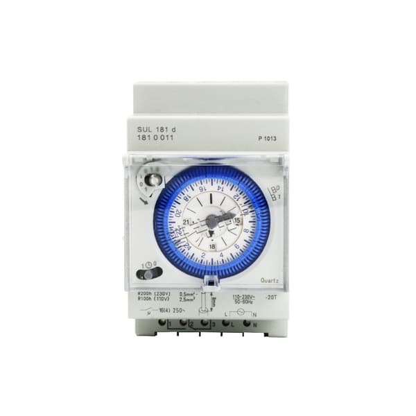 Analog timer med synkronmotor och dagligt program, timer, 48V