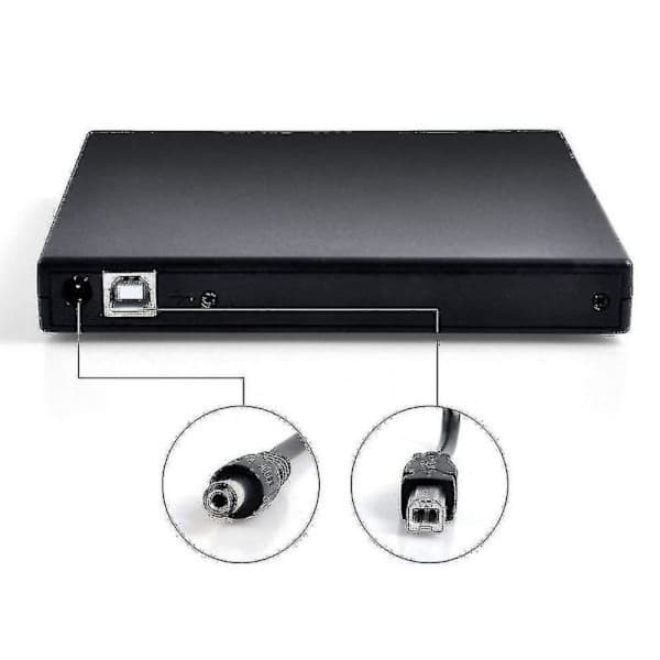 USB 2.0 Ekstern CD/DVD Afspiller Sort
