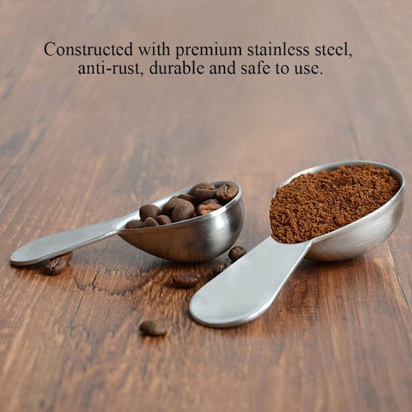 10g Rostfritt Stål Kaffe Mätssked Matsked Ergonomisk