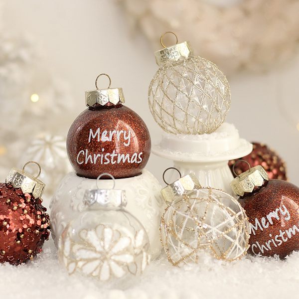 6cm Christmas Decorations, 25pcs Xmas Tree Hanging Ball Xmas