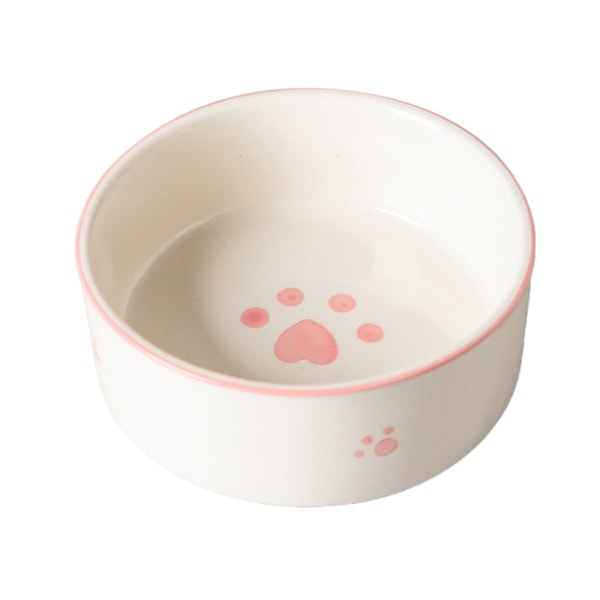 Keramik uppvuxna små hund- eller kattskålar Djurmatskål pink