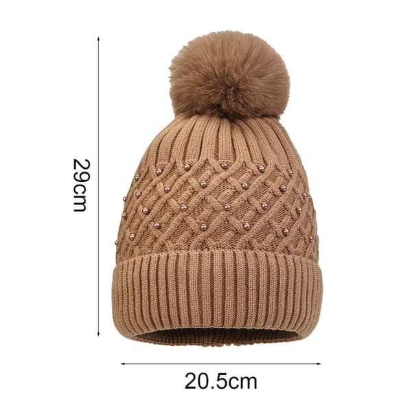 Stickad vintermössa för damer Varm stickad mössa för damer Stickad hatt Rid-stickad hatt