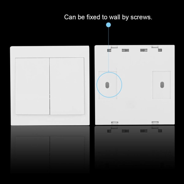 AC85~220V 2CH 433MHz Trådlös fjärrkontroll Väggpanelbrytare