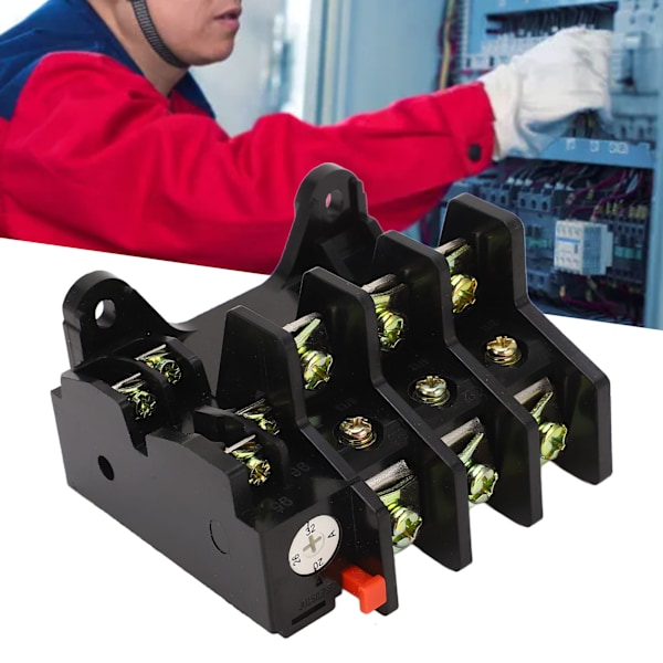 Elektrisk termisk överbelastningstillbehör med 3-fasreläskydd, AC400V 20-32A överbelastningsrelä med fasfeldetektering och hög isolering