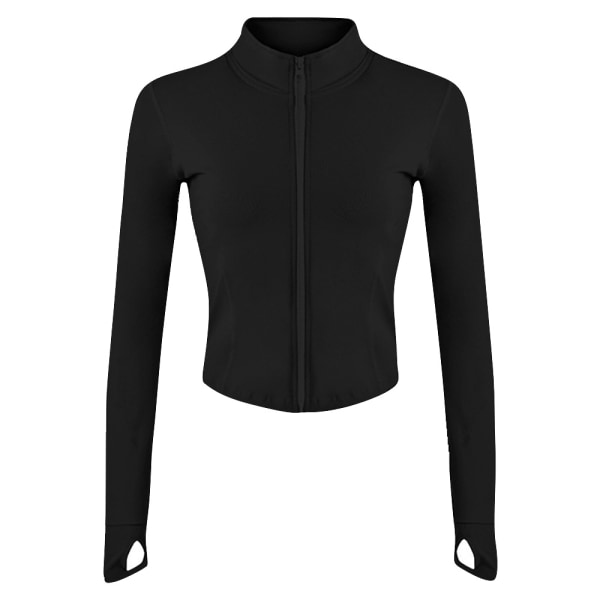 Mock neck slim fit sport löpning fitness suit Dragkedja