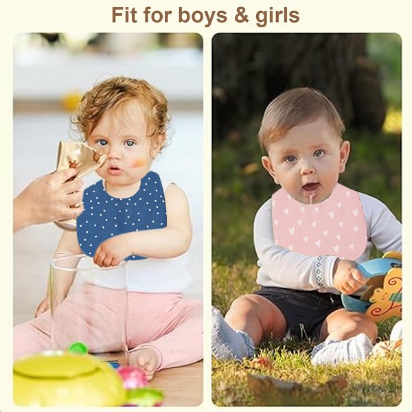 2 st Bebisdregglisar, Bomullsbebisdregglisar, Dreglisar för nyfödda och tänder Style 4