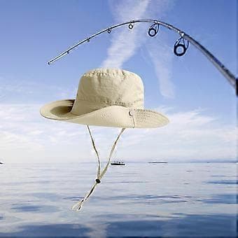Solhat Spandhat Unisex Sommer Strandhat til Strand Marineblå(Khaki)