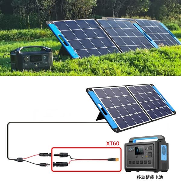 Solarladekabel Solarplugg til XT60 Adapterkontakt 12AWG S