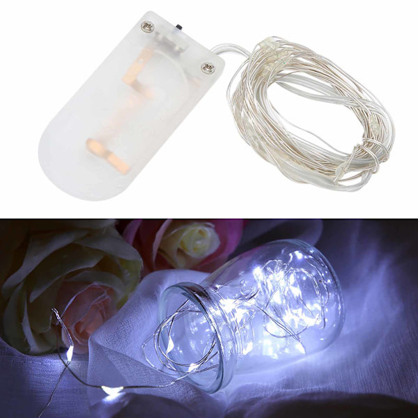 2m LED Koppartråd Vacker Vattentät DIY Strålkastare Hem Gård Fest Dekoration