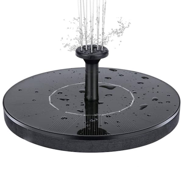 INF Fontene - Solcellefontene / Vannfontene Solcelle - 16 cm Svart