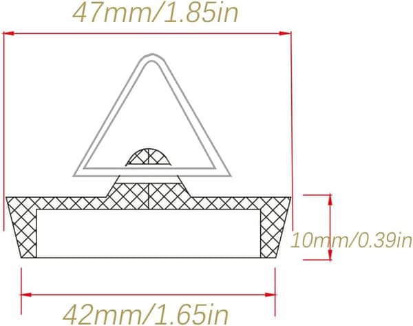 2 stk. afløbsprop, vaskeprop til afløb Ø 45,6 til 42 mm, R