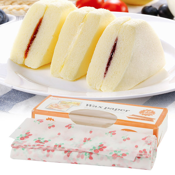 Fettbeständigt matförpackningsvaxpapper Sandwich Candy Cake