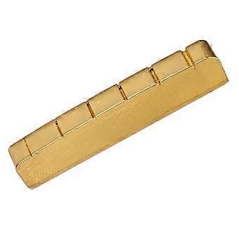 6-strängad 43mm mässingssadel med skåror för elgitarr reservdelar reparation tillbehör ()