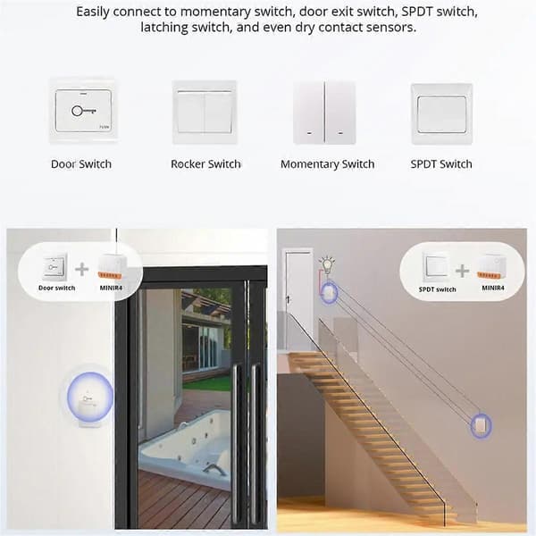 Smart WiFi Lyskontroller Smart Kontroller Fjernkontroll Toveiskontroller Stemme-/App-kontroll Smart Knappekontroller