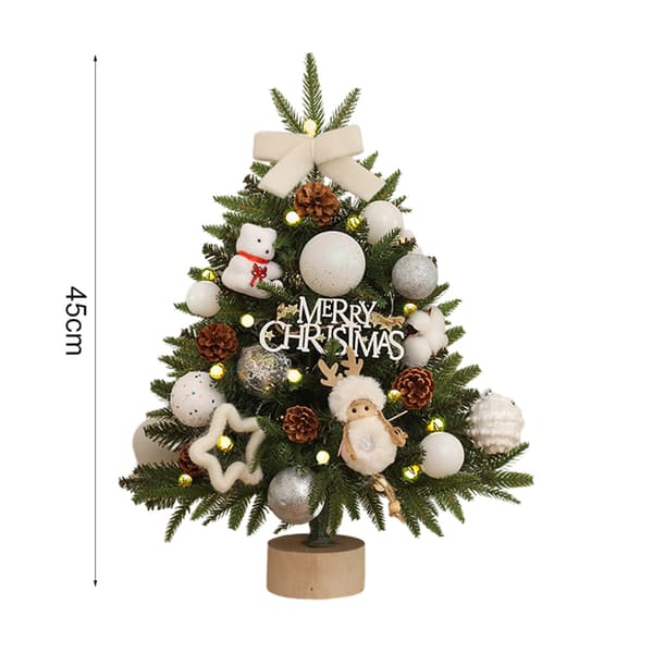 Julepynt Blandet Blad Desktop Juletræ, PE Blad Kryptering Julepakke white