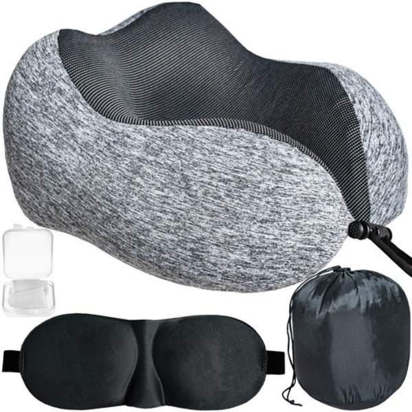 Reseset 3-i-1 med Memory foam - Nackkudde & Sovmask